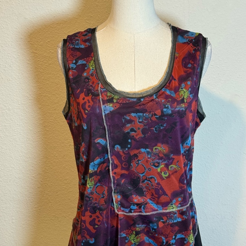NWT Dolcezza Colorful Abstract Print Dress size Large - Picture 3 of 12